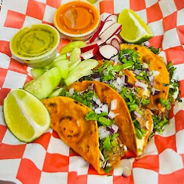 Tacos with fresh salsas Tacos with fresh salsas